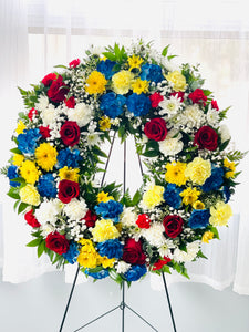 Heavenly Round Funeral Wreath