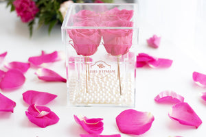 CLASSIC LOVE CRYSTAL BOX (Hot Pink) by Fleurs D'épargne