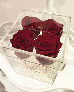 CLASSIC LOVE CRYSTAL BOX (Red) by Fleurs D'épargne