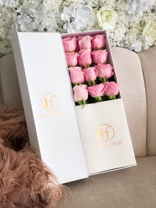 Donatella Rose Box 12 Pink Roses