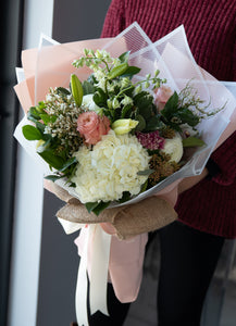 Front Facing Hand-tied Bouquet Deluxe in Vancouver and Red Deer House of Fiori