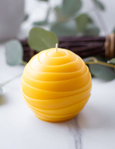 Oasis 3.5in Round Pure Beeswax BC Candle in Vancouver an Red Deer studio
