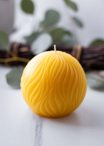 Passion 3.5in Round Pure Beeswax BC Candle in Vancouver and Red Deer Studio