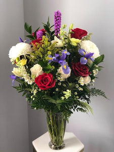 Sympathy Funeral Flowers Vase Arrangement in Vancouver and Red Deer Studio House of Fiori