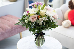 Sympathy Funeral Flowers Vase Arrangement in Vancouver and Red Deer Studio House of Fiori
