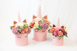 Pink Unicorn Floral Box Arrangement | Vancouver Florist | Red Deer Studio  | House of Fiori